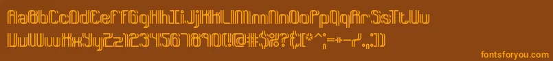 DyphusionBrk Font – Orange Fonts on Brown Background