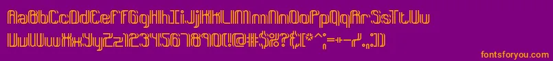 DyphusionBrk Font – Orange Fonts on Purple Background