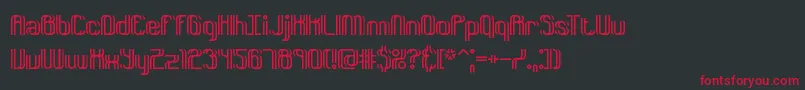 DyphusionBrk Font – Red Fonts on Black Background