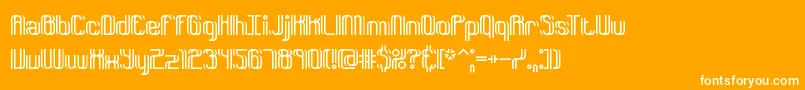 DyphusionBrk Font – White Fonts on Orange Background