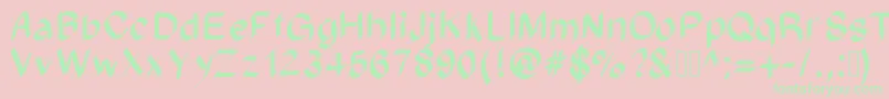 Ameno Font – Green Fonts on Pink Background