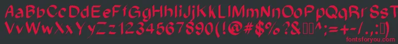 Ameno Font – Red Fonts on Black Background