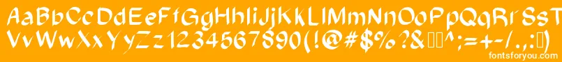 フォントAmeno – オレンジの背景に白い文字