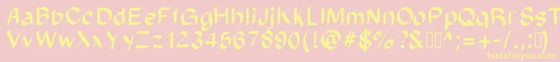 Ameno Font – Yellow Fonts on Pink Background