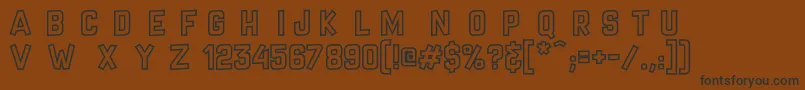 CrazySixtiesHollow Font – Black Fonts on Brown Background