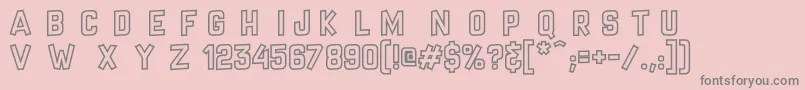 フォントCrazySixtiesHollow – ピンクの背景に灰色の文字