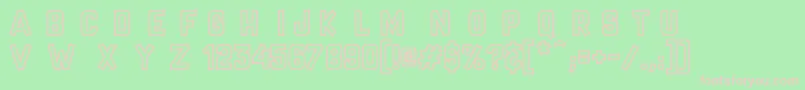 CrazySixtiesHollow Font – Pink Fonts on Green Background