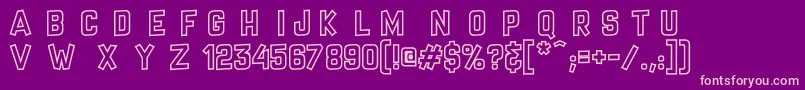 CrazySixtiesHollow Font – Pink Fonts on Purple Background