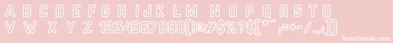 CrazySixtiesHollow Font – White Fonts on Pink Background