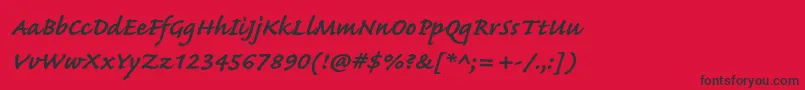 CaflischscriptproBold Font – Black Fonts on Red Background