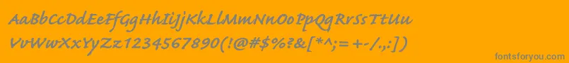Police CaflischscriptproBold – polices grises sur fond orange