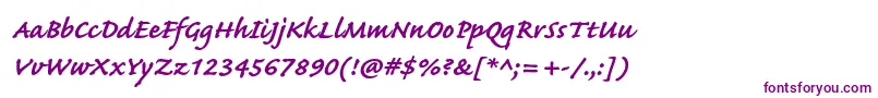 CaflischscriptproBold Font – Purple Fonts on White Background