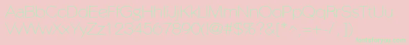 PhinsterfineRegular Font – Green Fonts on Pink Background