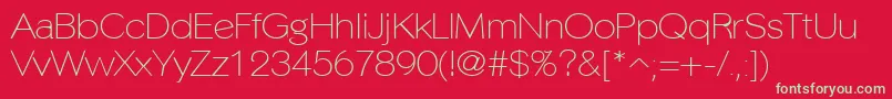 フォントPhinsterfineRegular – 赤い背景に緑の文字