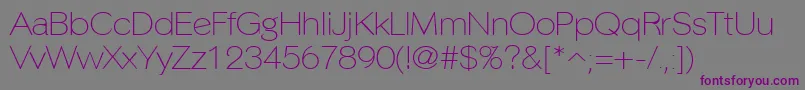 Шрифт PhinsterfineRegular – фиолетовые шрифты на сером фоне