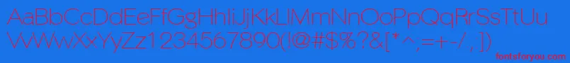 PhinsterfineRegular Font – Red Fonts on Blue Background