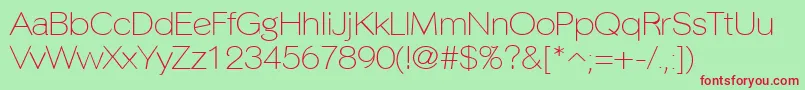 PhinsterfineRegular Font – Red Fonts on Green Background