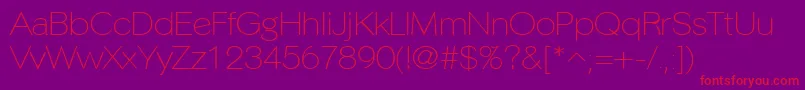 PhinsterfineRegular Font – Red Fonts on Purple Background