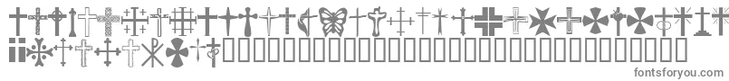 Шрифт ChristianCrosses – серые шрифты на белом фоне