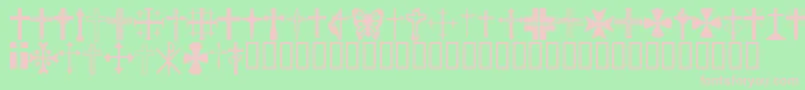 ChristianCrosses Font – Pink Fonts on Green Background