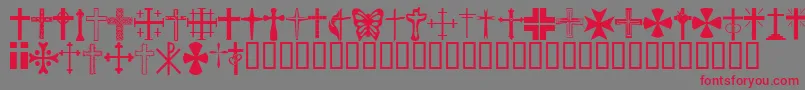 Шрифт ChristianCrosses – красные шрифты на сером фоне
