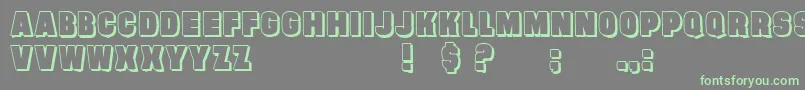 EvilConspiracyShadow Font – Green Fonts on Gray Background