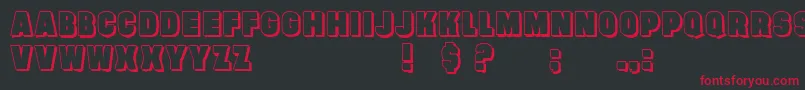 EvilConspiracyShadow Font – Red Fonts on Black Background