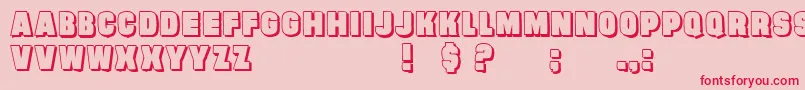 EvilConspiracyShadow Font – Red Fonts on Pink Background