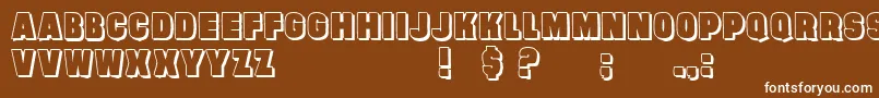 EvilConspiracyShadow Font – White Fonts on Brown Background
