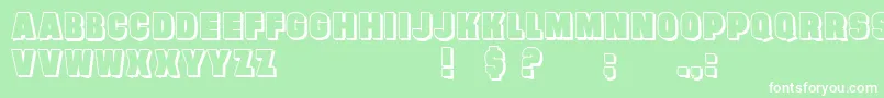 EvilConspiracyShadow Font – White Fonts on Green Background