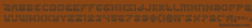 Zoomrunnergrad Font – Black Fonts on Brown Background