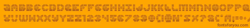 Zoomrunnergrad Font – Brown Fonts on Orange Background