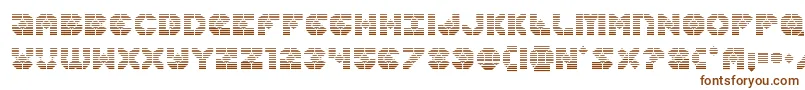 Zoomrunnergrad Font – Brown Fonts on White Background