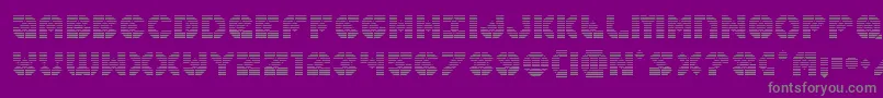 Zoomrunnergrad Font – Gray Fonts on Purple Background