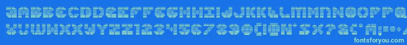 Шрифт Zoomrunnergrad – зелёные шрифты на синем фоне