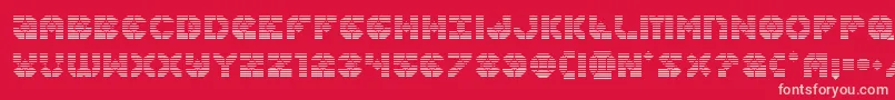 フォントZoomrunnergrad – 赤い背景にピンクのフォント