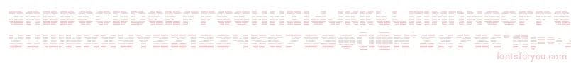 Zoomrunnergrad-Schriftart – Rosa Schriften auf weißem Hintergrund