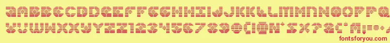 Zoomrunnergrad Font – Red Fonts on Yellow Background