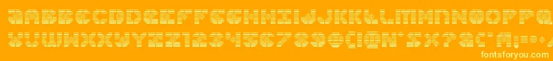 Zoomrunnergrad Font – Yellow Fonts on Orange Background