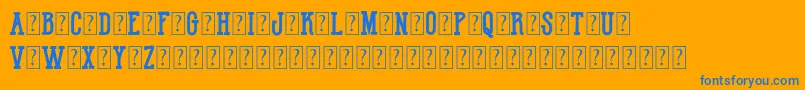 HotNationalTeamDemo Font – Blue Fonts on Orange Background