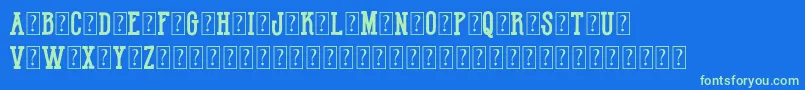 fuente HotNationalTeamDemo – Fuentes Verdes Sobre Fondo Azul