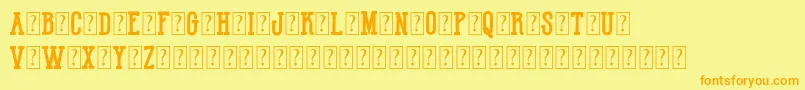 HotNationalTeamDemo Font – Orange Fonts on Yellow Background