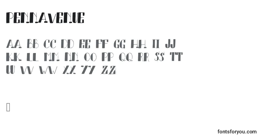 Fuente PennAvenue - alfabeto, números, caracteres especiales