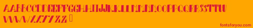 Więcej informacji o czcionce PennAvenue Czcionka PennAvenue – czerwone czcionki na pomarańczowym tle