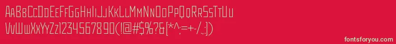 Rodchenkocondlightc Font – Green Fonts on Red Background