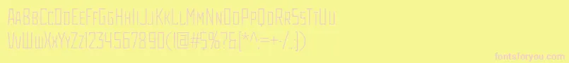 Rodchenkocondlightc Font – Pink Fonts on Yellow Background