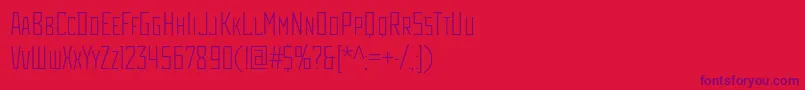 Rodchenkocondlightc Font – Purple Fonts on Red Background