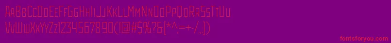 Rodchenkocondlightc Font – Red Fonts on Purple Background