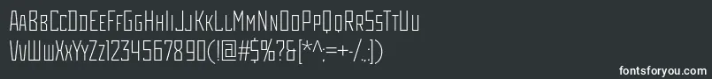 フォントRodchenkocondlightc – 黒い背景に白い文字