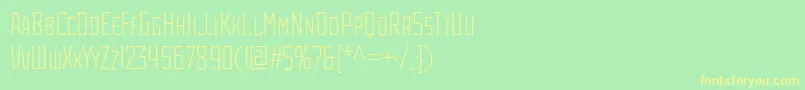 Rodchenkocondlightc Font – Yellow Fonts on Green Background